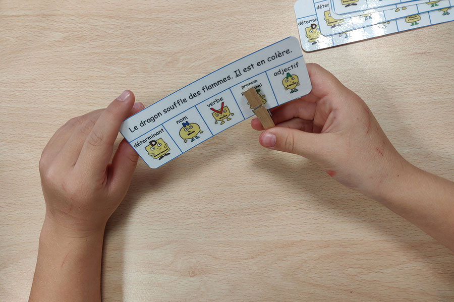 Atelier de manipulation grammaire