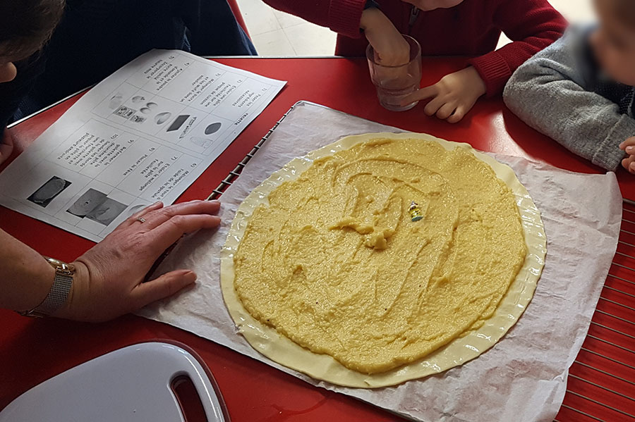 Les projets : Confection galettes avec les CE2